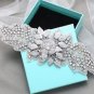 Crystal Rhinestone Applique Wedding Bridal Sash Belt Or Flower Bouquet Wrap
