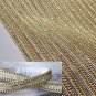 2 pcs x 39 cm Clear Crystal Wedding Sash Gold Chain Trim Applique Sticker