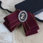 Cameo Crystal Rhinestone Wedding Men Pre Tied Bow Tie Neck Tie