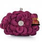 RHINESTONE CRYSTALS WEDDING BRIDESMAID PURPLE EVENING HANDBAG BAG CLUTCH