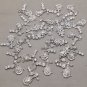 Lot 10pc Mixed Alloy Sliver Rhinestone Crystal Pendant DIY Wedding Bouquet