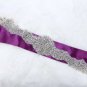 Wedding Bridal Long Sash Rhinestone Crystal Beaded Iron Sew Applique DIY Patch