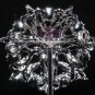 Wedding Flower Rhinestone Jewelry Crystal Cake Brooch Pin Bridal Accessories