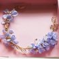 Bridal Wedding Cream Pink Flower Gold Tone Holo Hair Tiara Headpiece Accessories