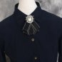 Rhinestone Crystal Cameo Wedding Ladies Men Pre Tied Bow Tie Tied Neck Tie