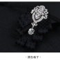 Crystal Rhinestone Dangle Wedding Men Pre Tied Color Ribbon Tie Neck Tie