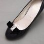 2pcs x Black Or White Plastic Leather Bow Style Crystal Fashion Bow Shoe Clips