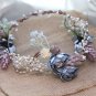Rhinestone Crystal Bridal Wedding Blue Flower Hair Tiara Hair Accessories