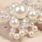 Bridal Crystal Beads Faux Ivory Pearl Flower Wedding Hair Accessories Tiara