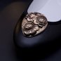 A Pair Dark Gold Silver Wedding Rose Flower Metal Shoe Clips Decoration