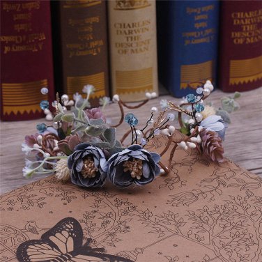 Forest Style Bridal Woodland Wedding Blue Flower Hair Tiara Hair Accessories