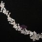 Bridal Silver Flower Rhinestone Crystal Dress Wedding Sash Belt Accessories
