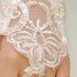 Bridal Ivory Pearl Embroidery Lace Wedding Fingerless Short Gloves