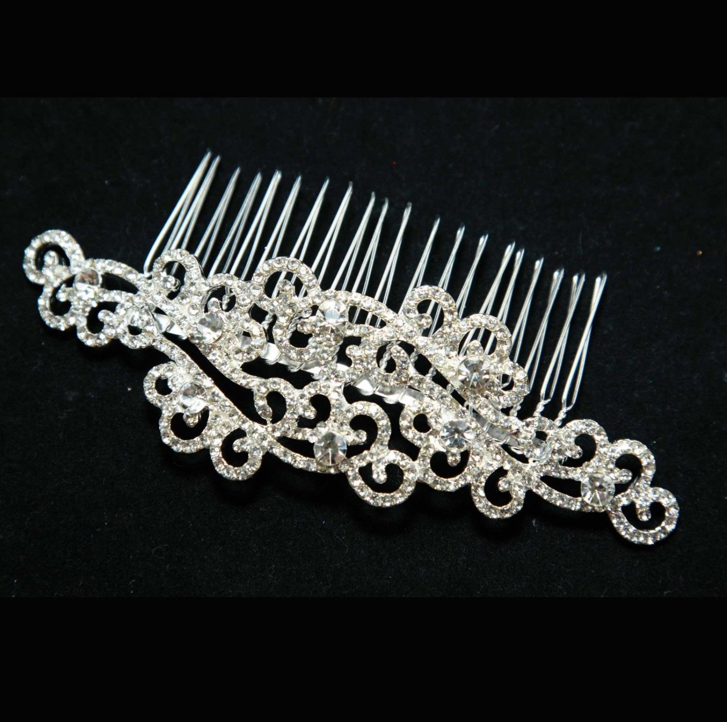 Vintage Style Wedding Hair Comb Bridal Jewelry Rhinestone Crystal Accessories