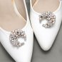 Vintage Style Rhinestones Crystal Wedding Bridal Pink Pearl Shoe Clips Pair