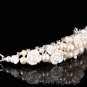 Bridal Rhinestone Crystal Pearl Beads Rose Wedding Crown Hair Accessories