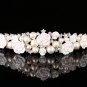Bridal Rhinestone Crystal Pearl Beads Rose Wedding Crown Hair Accessories