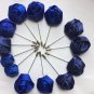 2 Pcs Mens Flower Lapel - Blue Flower Rose Lapel Pins Wedding Boutonnieres