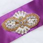 Wedding Gold Baby Shoes Rhinestone Crystal Golden Ivory Pearl Iron Sew Applique