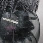 CHRISTMAS WEDDING PEACOCK FEATHER HAIR BLACK NET FASCINATING ALLIGATOR CLIP