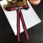 Red Blue Ribbon Bee Applique Tie Women Accessories Bow Collar Fashion Brooch Pin