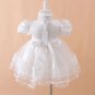 Cream White Baby Girl Wedding Christmas Lace Pearl Dress With Headpiece Band 6M