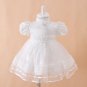 Cream White Baby Girl Wedding Christmas Lace Pearl Dress With Headpiece Band 6M