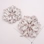 Flower Rhinestone Crystal Wedding Bridal Shoe Decoration Charms Clips Pair