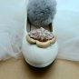2pcs x Gold Silver Faux Leather Flower Style Crystal Fashion Shoe Clips