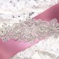 Snow Snowflake Snow Pearl Beads Beaded Ribbon Sash Belt Applique