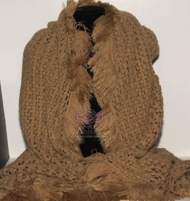 Winter Thick Chunky Crochet Wool Long Wrap Shawl Scarf Shrug  Gold Olive Yellow
