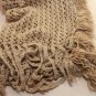 Winter Thick Chunky Crochet Wool Long Wrap Shawl Scarf Shrug Gold Olive Yellow