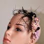 Black Feather Headband Crystal Purple Flower Gold Hairpiece Accessories