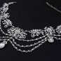 Bridal Wedding Victorian Art Deco Rhinestone Crystal Necklace Set