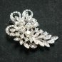 Wedding Bridal Leaf Flower Rhinestone Crystal Brooch Pin Jewelry Accessories