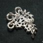 Wedding Bridal Leaf Flower Rhinestone Crystal Brooch Pin Jewelry Accessories