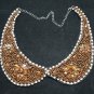 Gold Beads Beaded Copper Neck Collar Crystal Necklace Winter Accessories Patch