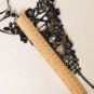 Gothic Goth Wings Evening Dress Black Lace Ribbon Slave Bracelet