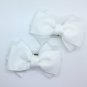 2  Pcs Aqua Lemon Turquoise Orange White Ribbon Wedding Fashion Bow Shoe Clips
