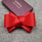 Simple Fashion Color Grey Black Khaki Pink Ivory Red Blue Bow Shoe Clips Pair