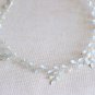 White Opal Rhinestone Gold Silver Wedding Hair Tiara Crystal Headpiece