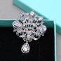 Dangle Rhinestone Wedding Crystal Crown Head Alligator Vintage Style Hair Clip