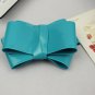 A Pair of Color Large Bow Plastic PU Faux Leather Fashion Ladies Shoe Clips
