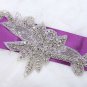 Vintage Flower Leaf Vintage Style Sew Iron On Wedding Rhinestone Beaded Applique