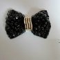 Black White Crystal Beads Bow Rhinestone Wedding Bow Shoe Clips