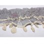 Vintage Style Ivory/Dark Grey/ Purple Tone Elastic Lace Crochet Scarf