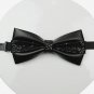 Boy Men Wedding Party Black Gold Silver Pre Tied Bow Tie Neck Tie