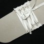 Bridal Cream White Ivory Rhinestone Crystal Flower Lace Elbow Wedding Gloves