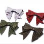 2 Pieces - Red Green Blue Aurora Crystal Applique Bow Bridal Wedding Shoe Clips