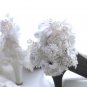 2 pcs Wedding Flower Lace Ivory Crystal Bridal Wedding Shoe Clips Decoration Set